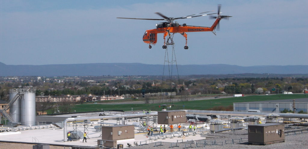 helicopter landing unit on roof